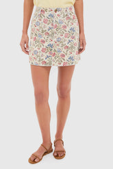 Dianthus Floral Denim Morrow Mini Skirt